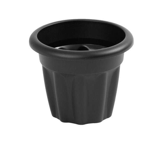 Wham Vista 25cm Round Plastic Garden Planter Slate