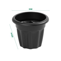 Wham Vista 25cm Round Plastic Garden Planter