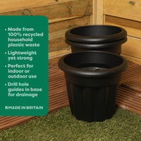 Wham Vista 25cm Round Plastic Garden Planter
