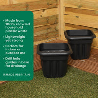 Wham Vista 25cm Square Plastic Garden Planter