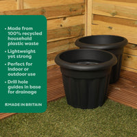 Wham Vista 33cm Round Plastic Garden Planter
