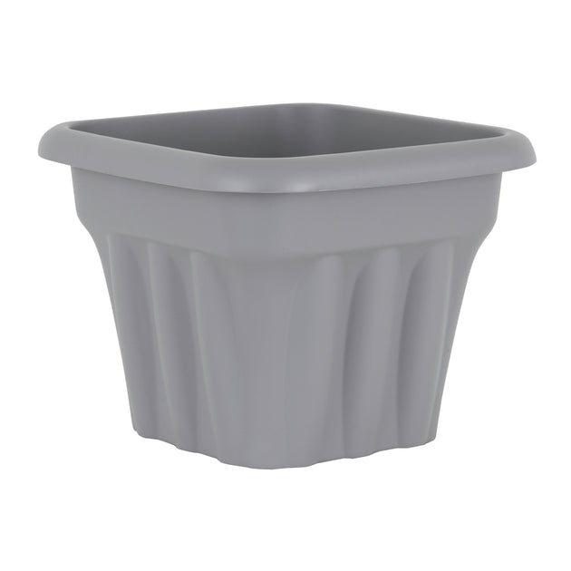 Wham Vista 33cm Square Plastic Garden Planter Upcycle Grey