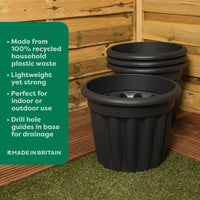Wham Vista 40cm Round Plastic Garden Planter