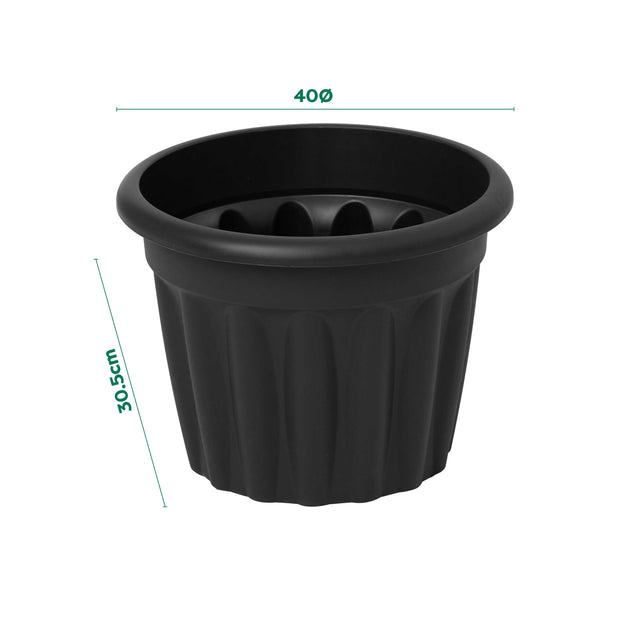 Wham Vista 40cm Round Plastic Garden Planter