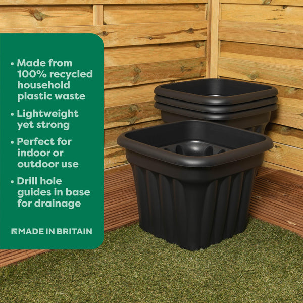 Wham Vista 40cm Square Plastic Garden Planter
