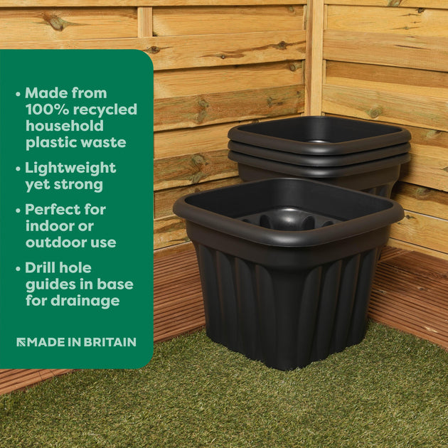 Wham Vista 40cm Square Plastic Garden Planter