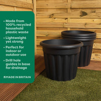 Wham Vista 50cm Round Plastic Garden Planter