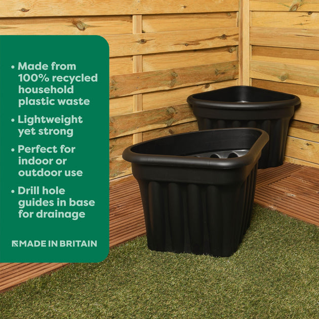 Wham Vista 40cm Corner Plastic Garden Planter