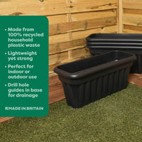 Wham Vista 60cm Rectangular Plastic Garden Trough