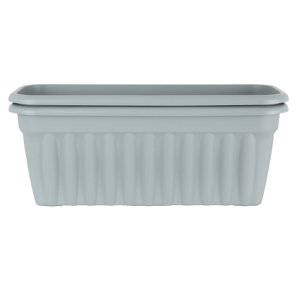 Wham Vista 80cm Rectangular Plastic Garden Trough Upcycle Grey
