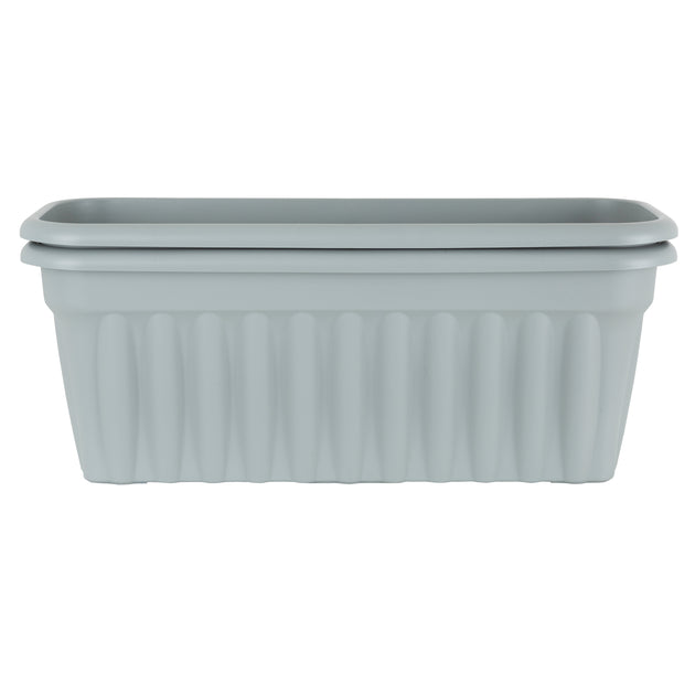 Wham Vista 80cm Rectangular Plastic Garden Trough Upcycle Grey