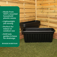 Wham Vista 80cm Rectangular Plastic Garden Trough