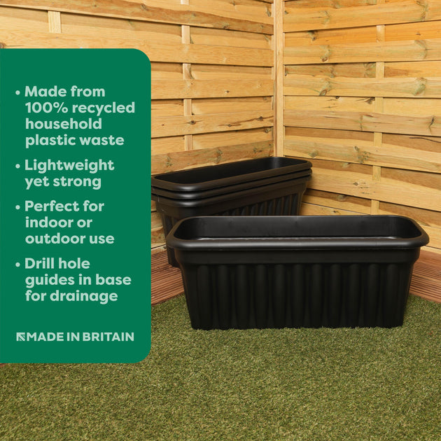 Wham Vista 80cm Rectangular Plastic Garden Trough