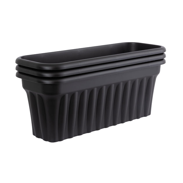 Wham Vista 80cm Rectangular Plastic Garden Trough Slate