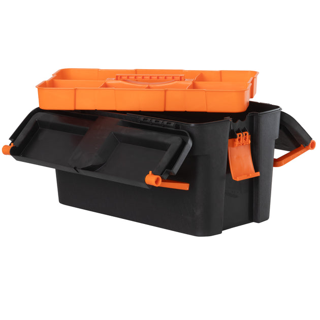 46cm Tool Box with Tray & Side Clips