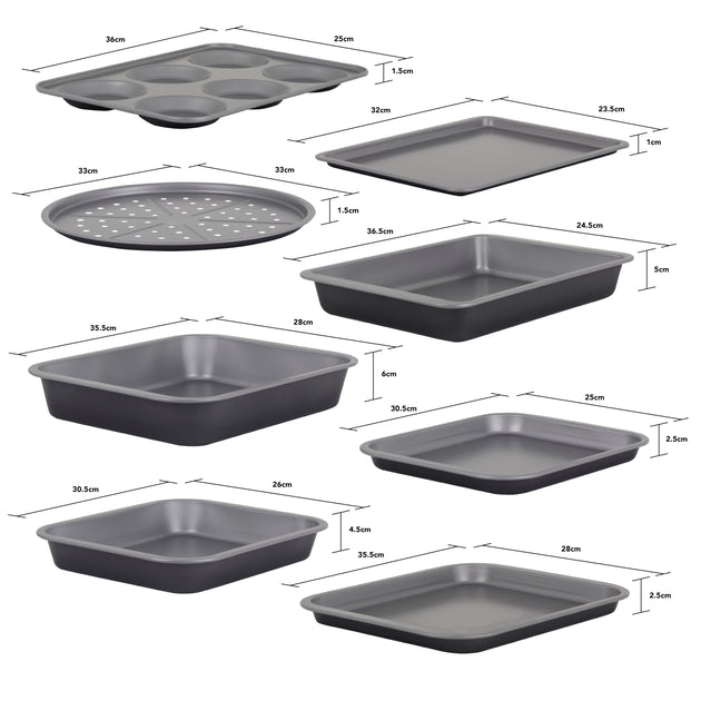 Baker & Salt 8-Piece Non-Stick Roaster & Tray Set