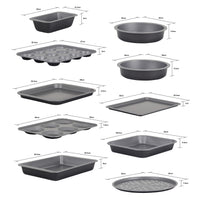 Baker & Salt 10-Piece Medium Non-Stick Family Bakeware Set