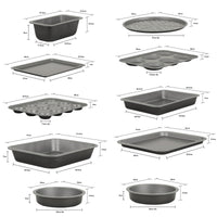 Baker & Salt 10-Piece Large Non-Stick Family Bakeware Set