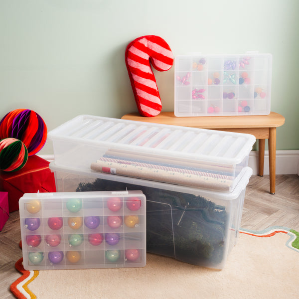 Wham Festive 4-Piece Christmas Storage Set for Tree, Baubles & Decorations