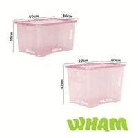 Wham Crystal 5-Piece Multisize Storage Boxes & Lid Set - Dusky Orchid