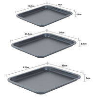 Baker & Salt Premium 3-Piece Oven Tray Set