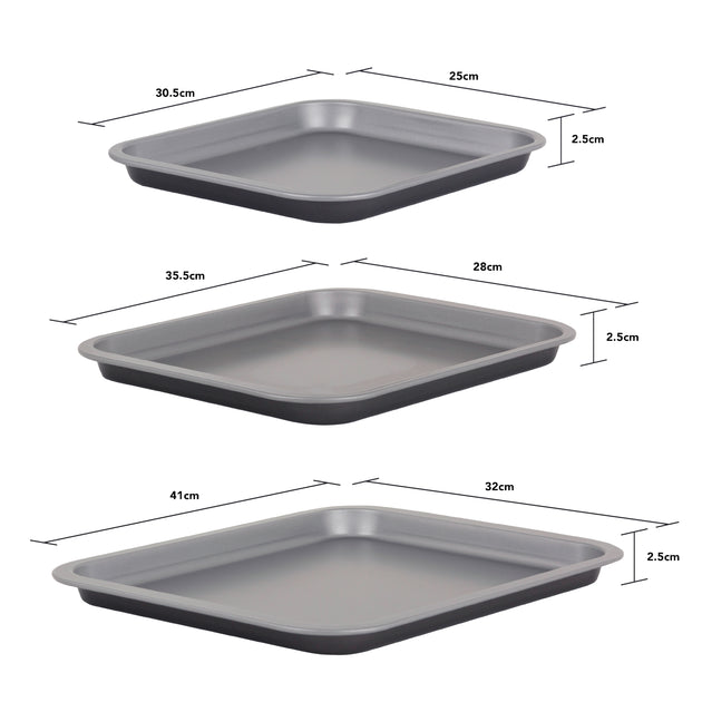 Baker & Salt 3-Piece Non-Stick Oven Tray Set