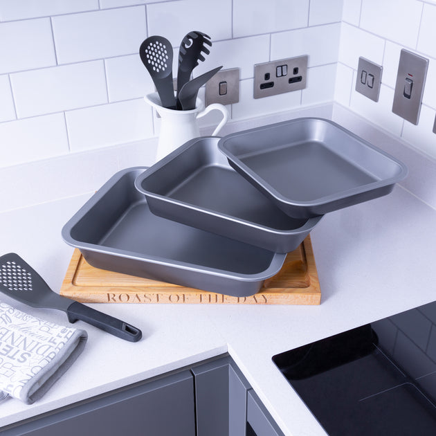 Baker & Salt 3-Piece Non-Stick Roasting Tin Set