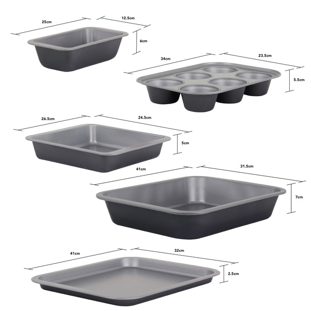 Baker & Salt 5-Piece Non-Stick Baking & Roasting Set