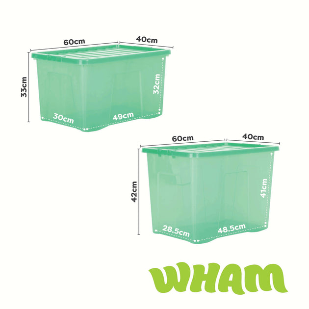 Wham Crystal 5-Piece Multisize Storage Boxes & Lid Set - Leprechaun Green