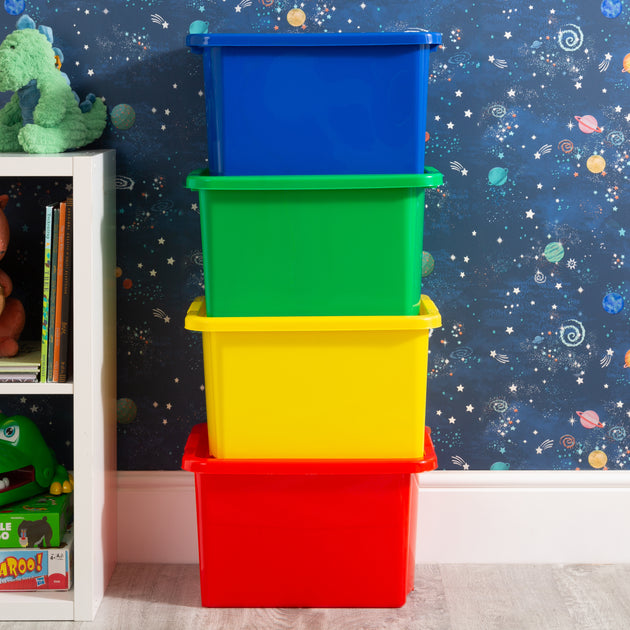Pack of 4 - Wham Stack & Store Plastic Storage Box Mixed Set
