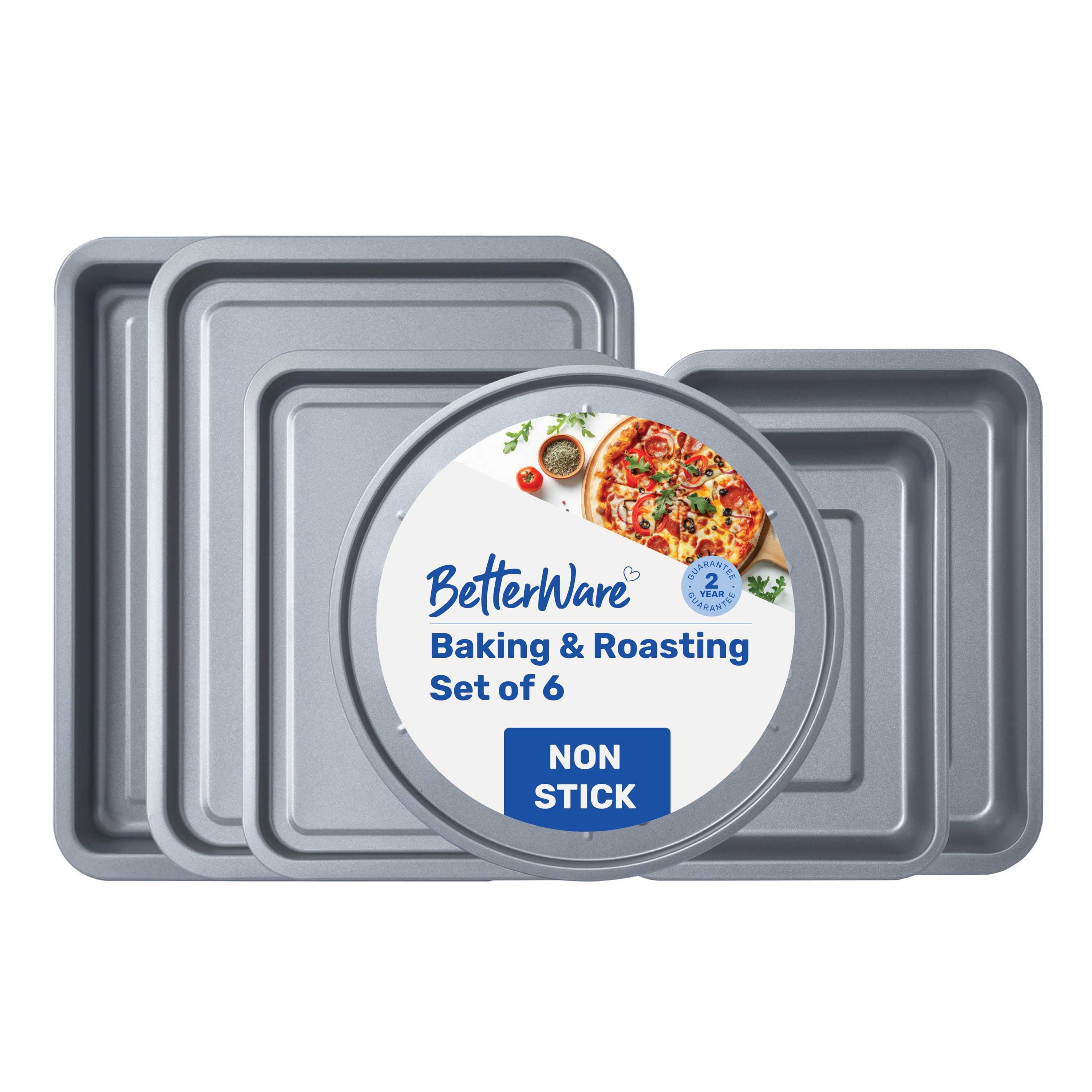 BetterWare Essentials 6-Piece Non-Stick Baking & Roasting Set
