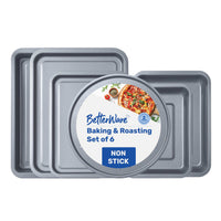 BetterWare Essentials 6-Piece Non-Stick Baking & Roasting Set