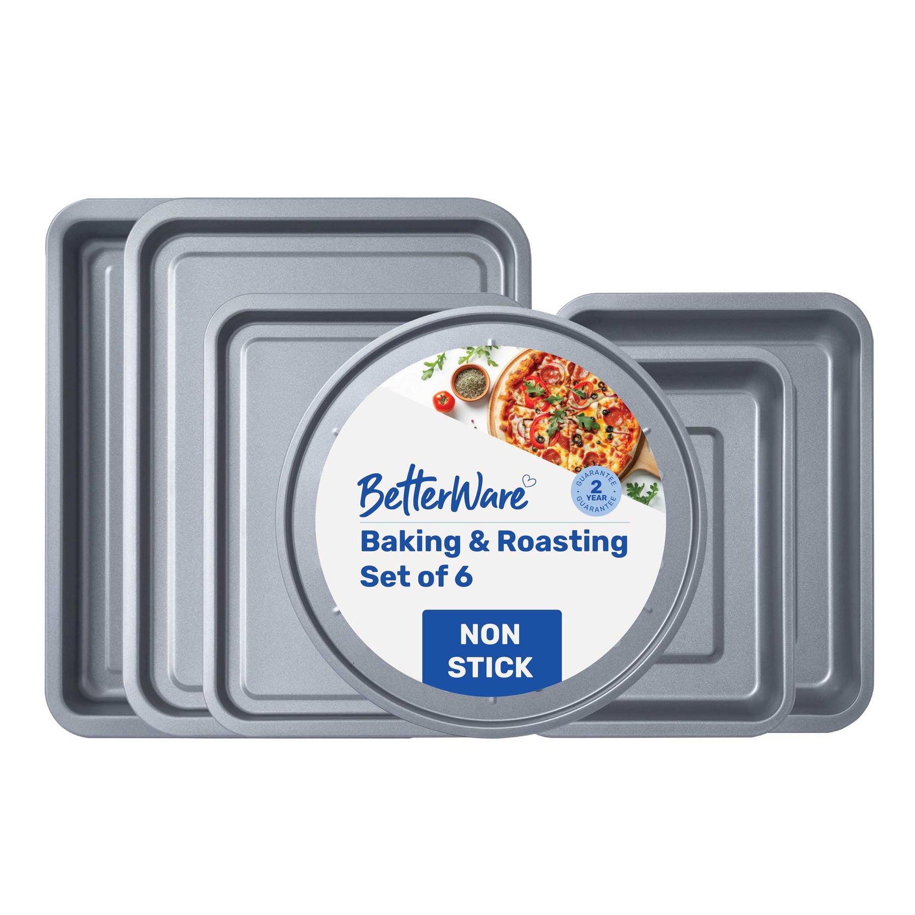 BetterWare Essentials 6-Piece Non-Stick Baking & Roasting Set
