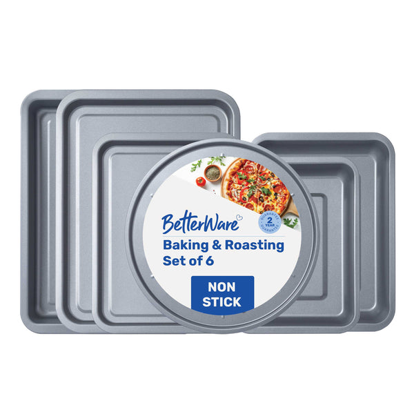 BetterWare Essentials 6-Piece Non-Stick Baking & Roasting Set