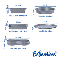 BetterWare Essentials 12-Piece Non-Stick Baking Set