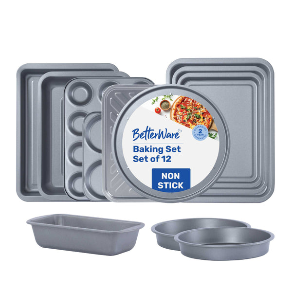 BetterWare Essentials 12-Piece Non-Stick Baking Set