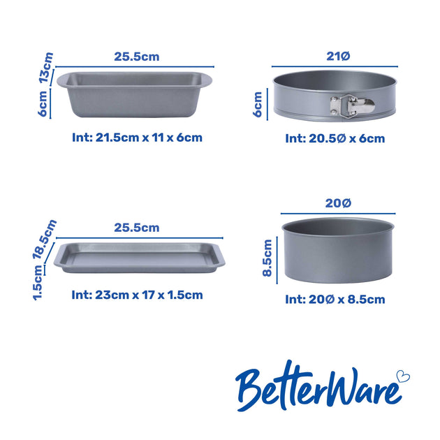 BetterWare Essentials 8-Piece Non-Stick Baking Set