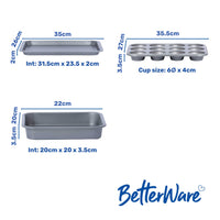 BetterWare Essentials 8-Piece Non-Stick Baking Set