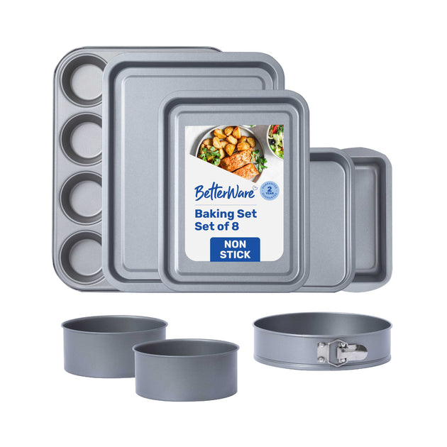 BetterWare Essentials 8-Piece Non-Stick Baking Set