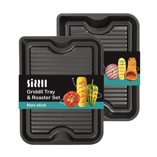 Sizzll Non-Stick Tray & Roasting Tin Bundle