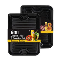 PFAS Free Sizzll Enamel Tray & Roasting Tin Bundle