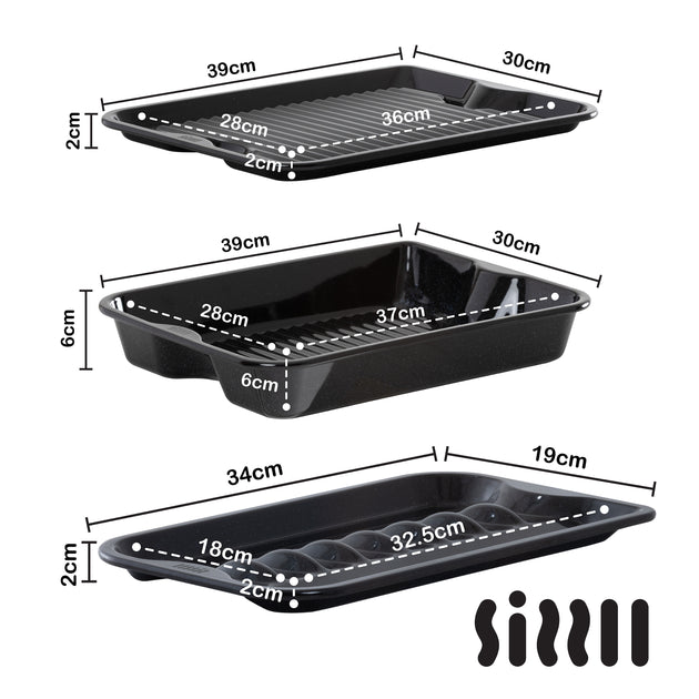 PFAS Free Sizzll Enamel Range 3 Piece Bundle