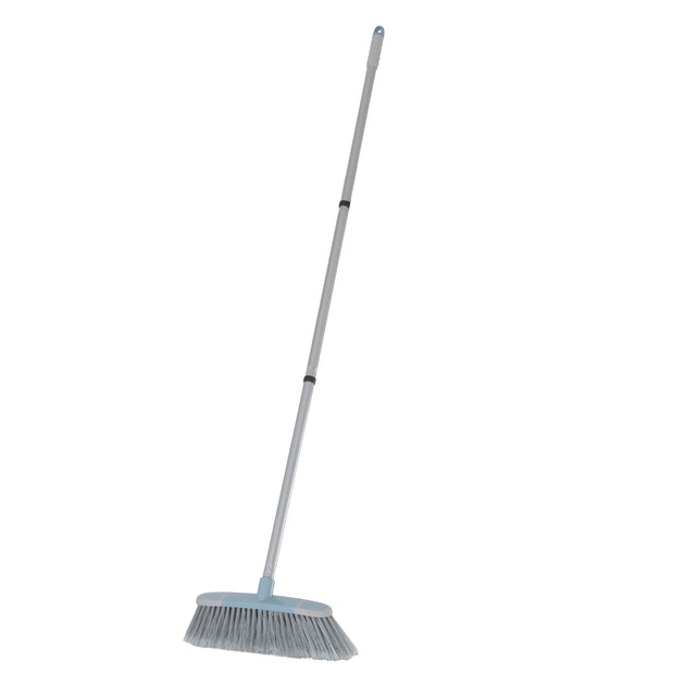 BetterWare Soft Bristle Broom with 3 Piece Handle