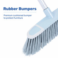 BetterWare Stiff Bristle Broom with 3 Piece Handle