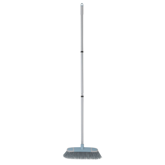 BetterWare Stiff Bristle Broom with 3 Piece Handle