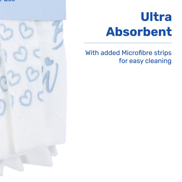 BetterWare Synthetic & Abrasive Strip Mop with 3 Piece Handle