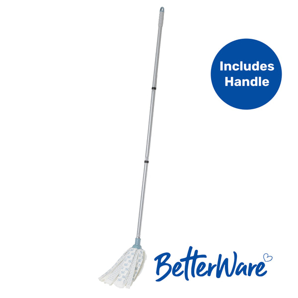 BetterWare Synthetic & Abrasive Strip Mop with 3 Piece Handle