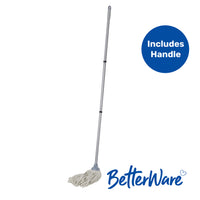 BetterWare Cotton Mop with 3 Piece Handle