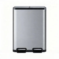 50L Double Pedal Recycling Bin (2 x 25L) Titanium