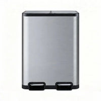 40L Double Pedal Recycling Bin (2 x 20L) Titanium